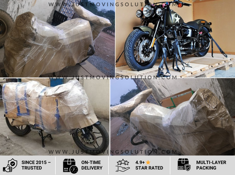 Bike Two Wheeler Transportation Services with Just Moving Solution Packers and Movers in Noida